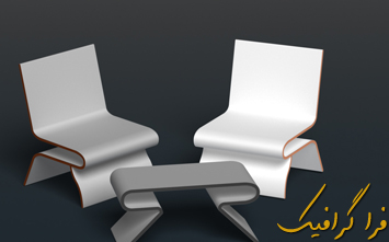 آموزش فتوشاپ ساخت میز و صندلی سه بعدی